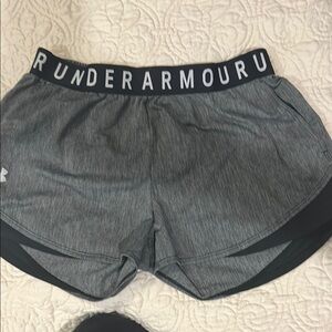 Under Armour Gray Athletic Shorts with Side Vents